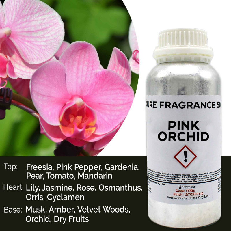 Huile parfumée pure Orchidée rose - 500 ml
