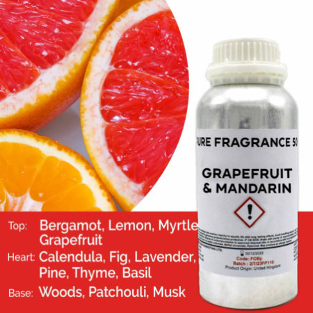 Huile parfumée pure pamplemousse et mandarine - 500 ml