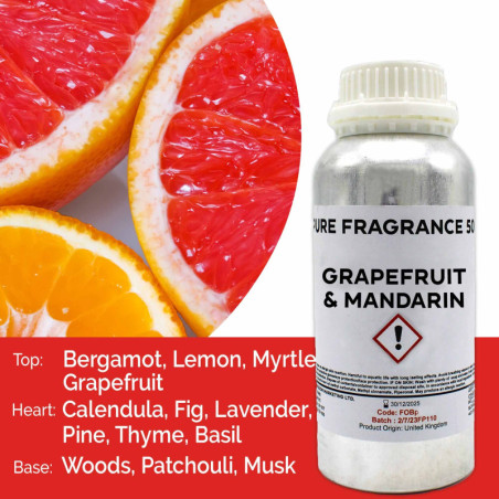 Huile parfumée pure pamplemousse et mandarine - 500 ml