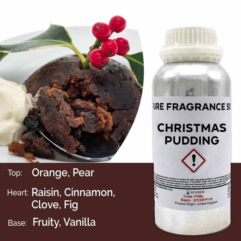 Huile parfumée pure pour pudding de Noël - 500 ml