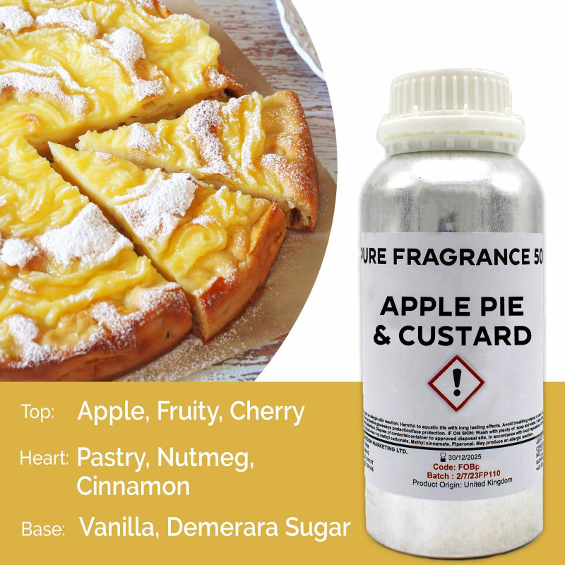 Huile parfumée pure tarte aux pommes et crème anglaise - 500 ml