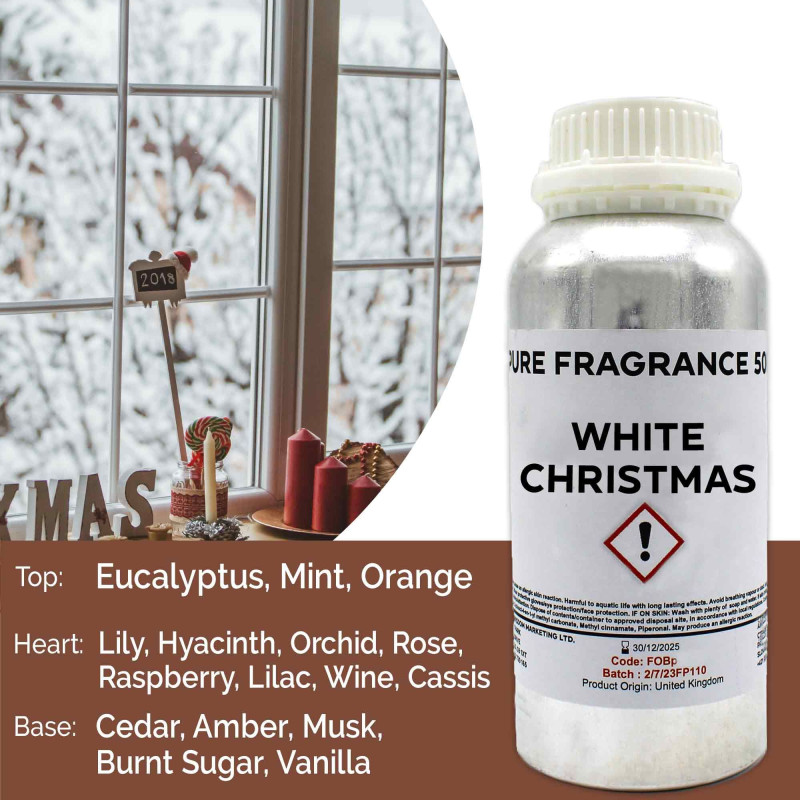 Huile parfumée pure Noël blanc - 500 ml