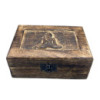 Boîte à souvenirs en bois de taille moyenne 15 x 10 x 6 cm - Bouddha