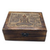 Grande boîte à souvenirs en bois 20 x 15 x 7,5 cm - Bouddha
