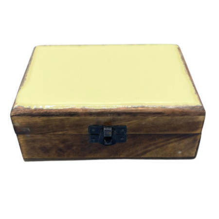 Boîte en bois émaillé, taille moyenne, 15 x 10 x 6 cm, béton