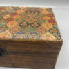 Grande boîte en bois émaillé en céramique - 20 x 15 x 7,5 cm - Motif traditionnel