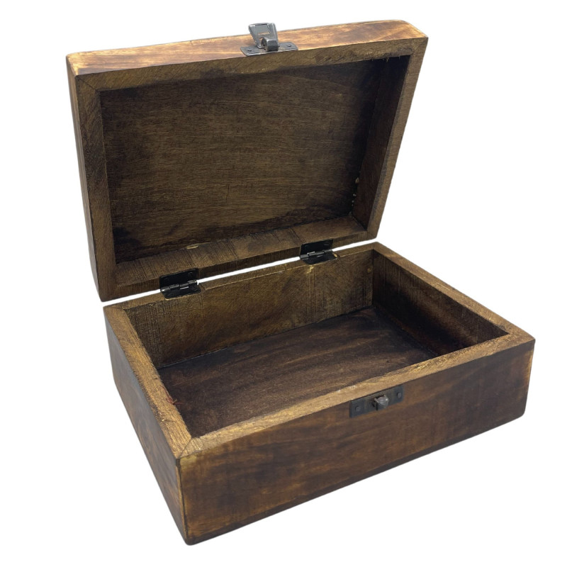 Grande boîte en bois émaillé en céramique - 20 x 15 x 7,5 cm - Béton