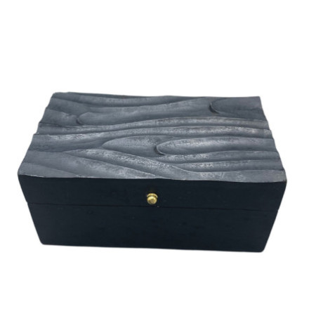 Boîte multi-usages Vintage Deco - 22 x 12 x 10 cm - Tourbillons noirs