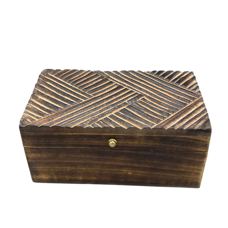 Boîte multi-usages Vintage Deco - 22 x 12 x 10 cm - Lignes antiques
