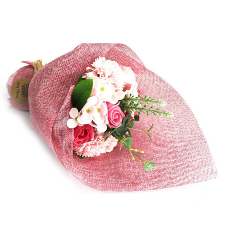 Bouquet de fleurs de savon sur pied - Rose