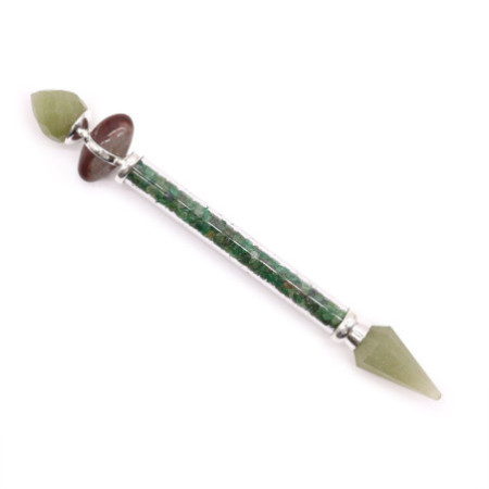 Baguette magique Shiva Lingam - Aventurine verte - Bonheur