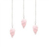 Pendule en pierre précieuse brute - Quartz rose