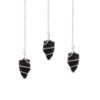 Pendule en pierre précieuse brute - Agate noire