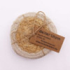 Dessous de verre naturel - Jute et coton 10 cm (lot de 4) - Bordure ivoire