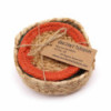 Dessous de verre naturel - Jute et coton 10 cm (lot de 6) Couleurs mélangées dans un panier