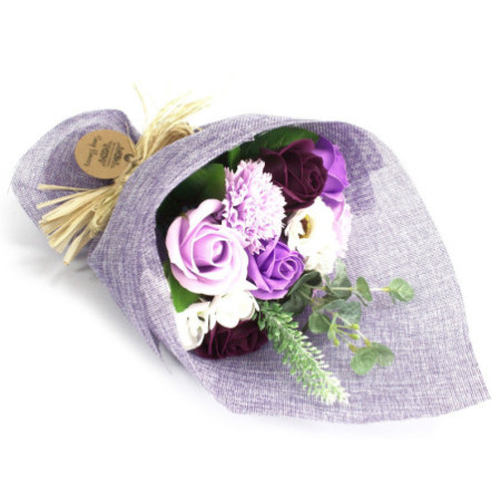 Bouquet de fleurs de savon sur pied - Violet