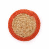 Dessous de verre naturel - Jute et coton 10 cm (lot de 6) Couleurs mélangées dans un panier