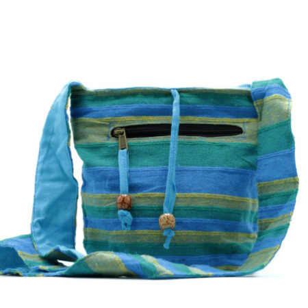 Sac bandoulière Népal - Spring Meadows Vert et Bleu