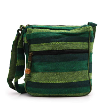 Grand sac bandoulière Népal (bandoulière réglable) - Vert forêt
