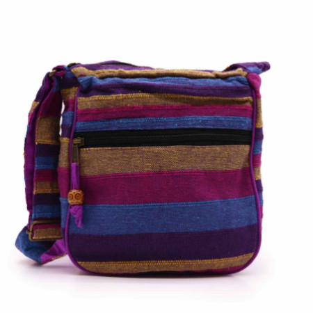Grand sac bandoulière Népal (bandoulière réglable) - Fleurs sauvages