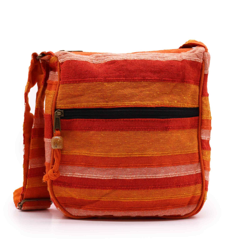 Grand sac bandoulière Népal (bandoulière réglable) - Orange lever de soleil