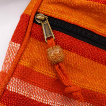 Grand sac bandoulière Népal (bandoulière réglable) - Orange lever de soleil