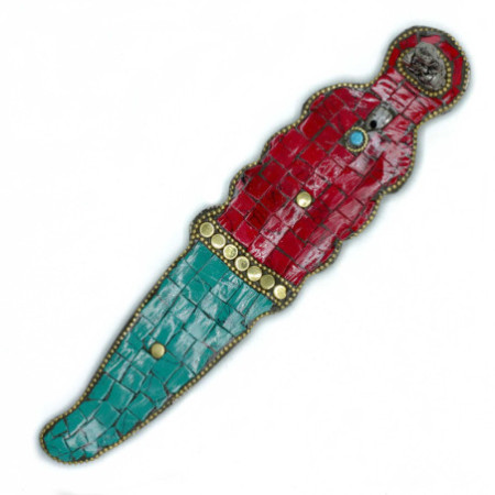 Porte-encens tibétain en forme de longue dague de Bouddha