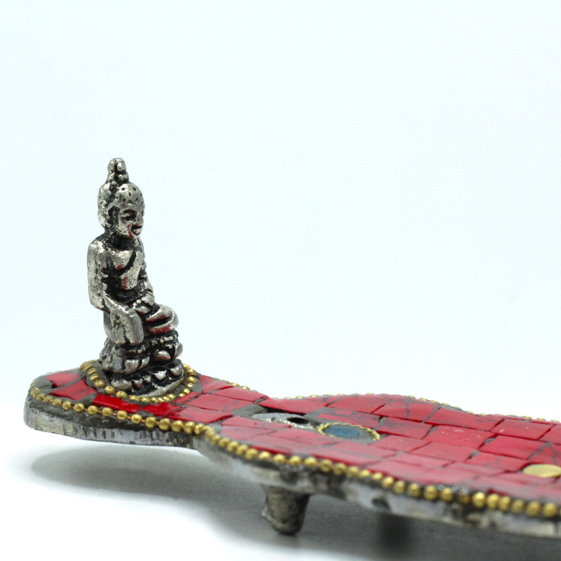 Porte-encens tibétain en forme de longue dague de Bouddha