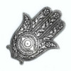 Porte-encens Hamsa en aluminium poli 14 cm