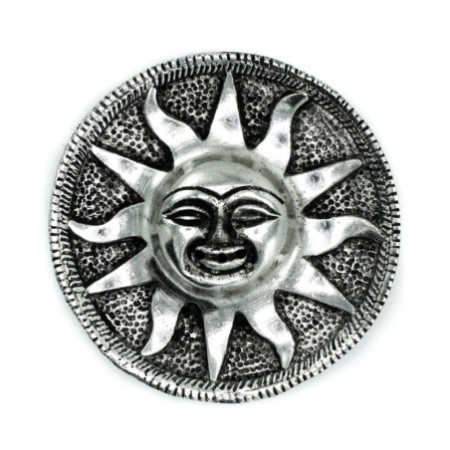 Porte-encens soleil en aluminium poli 9 m