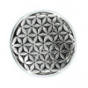 Porte-encens Fleur de Vie en aluminium poli 11 cm