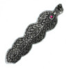 Porte-encens long Bouddha en aluminium poli 20 cm