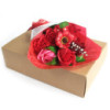 Bouquet de fleurs de savon pour les mains en boîte - Rouge