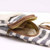 Sac bandoulière en coton naturel - Noir et blanc