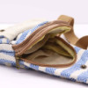 Sac bandoulière en coton naturel - Bleu et blanc