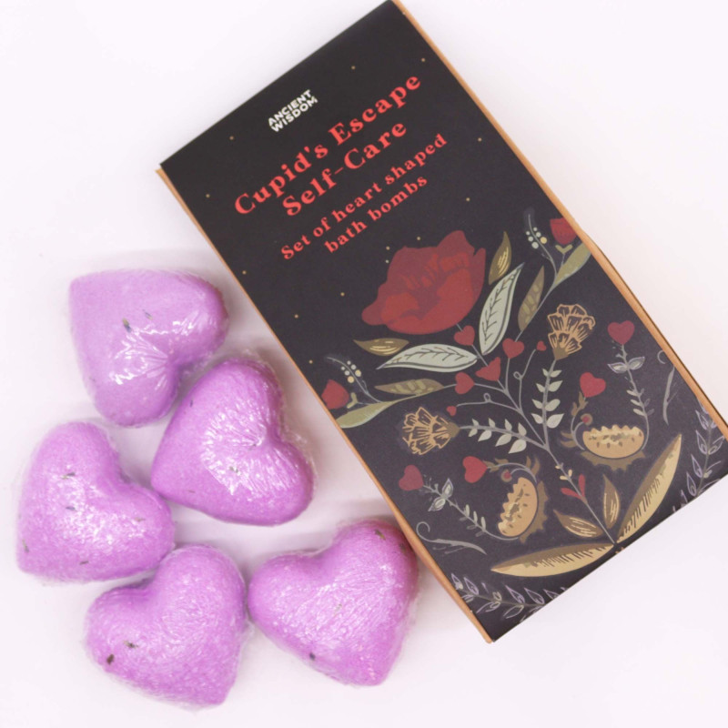 Coffret cadeau cœur de bain auto-soin Cupids Escape