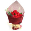 Bouquet de fleurs de savon sur pied - Rouge - Spécial