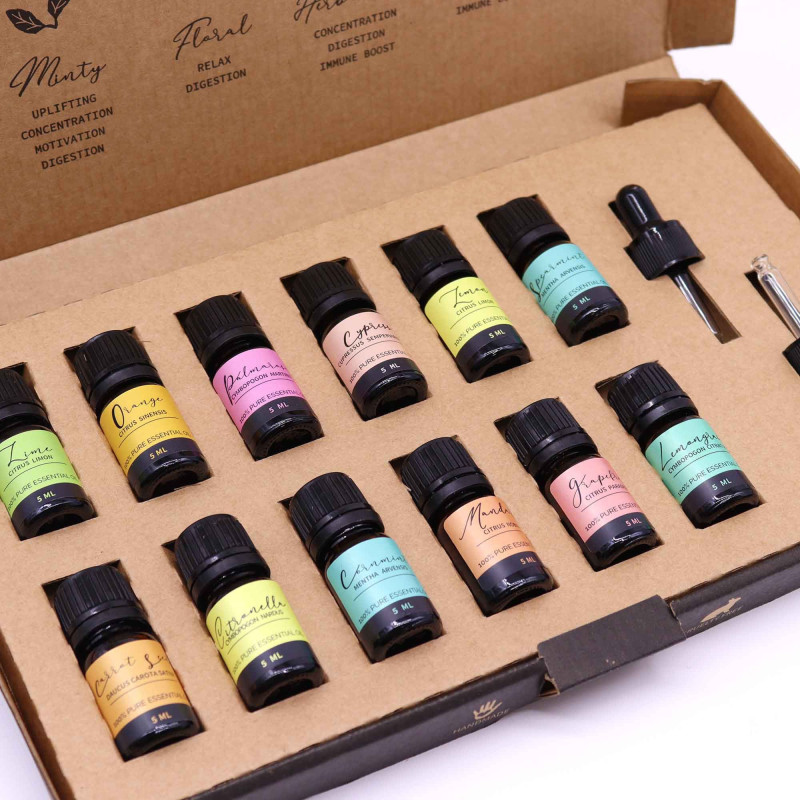 Coffret d'huiles essentielles d'aromathérapie - Été