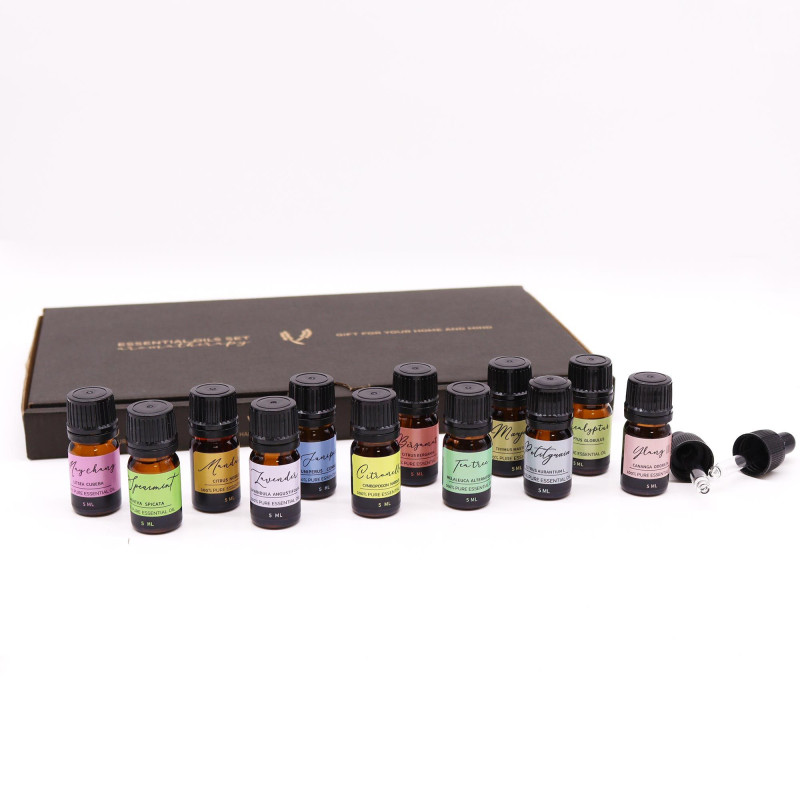 Coffret d'huiles essentielles d'aromathérapie - Printemps