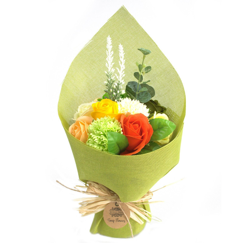 Bouquet de fleurs de savon sur pied - Vert Jaune - Spécial