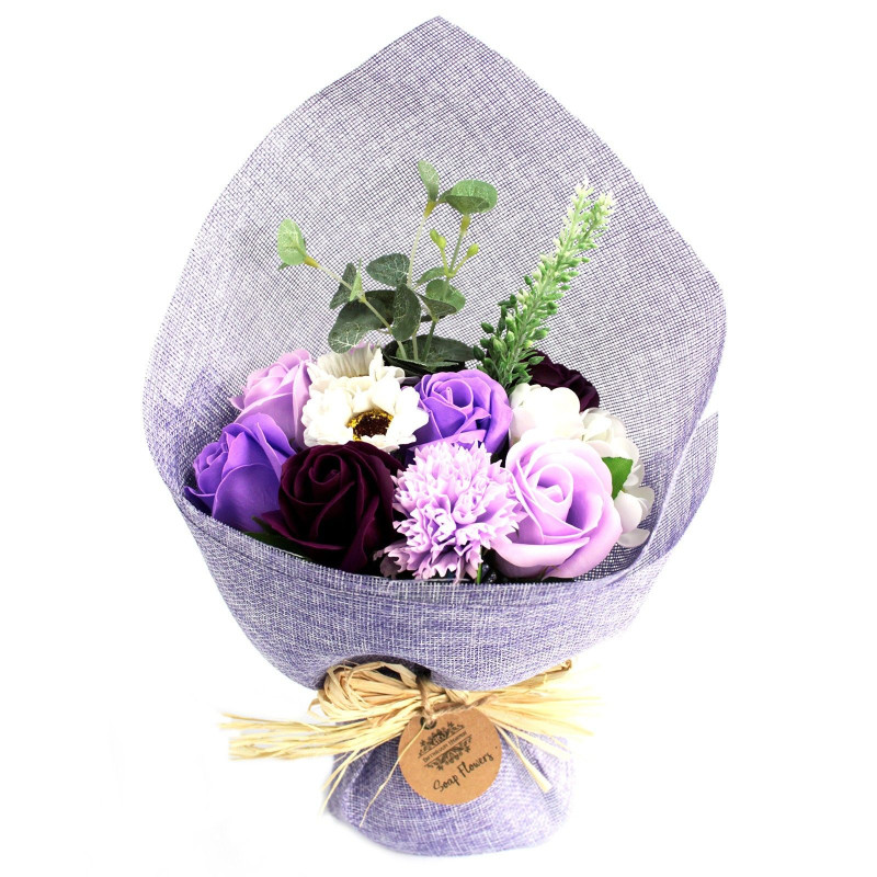 Bouquet de fleurs de savon sur pied - Violet - Spécial