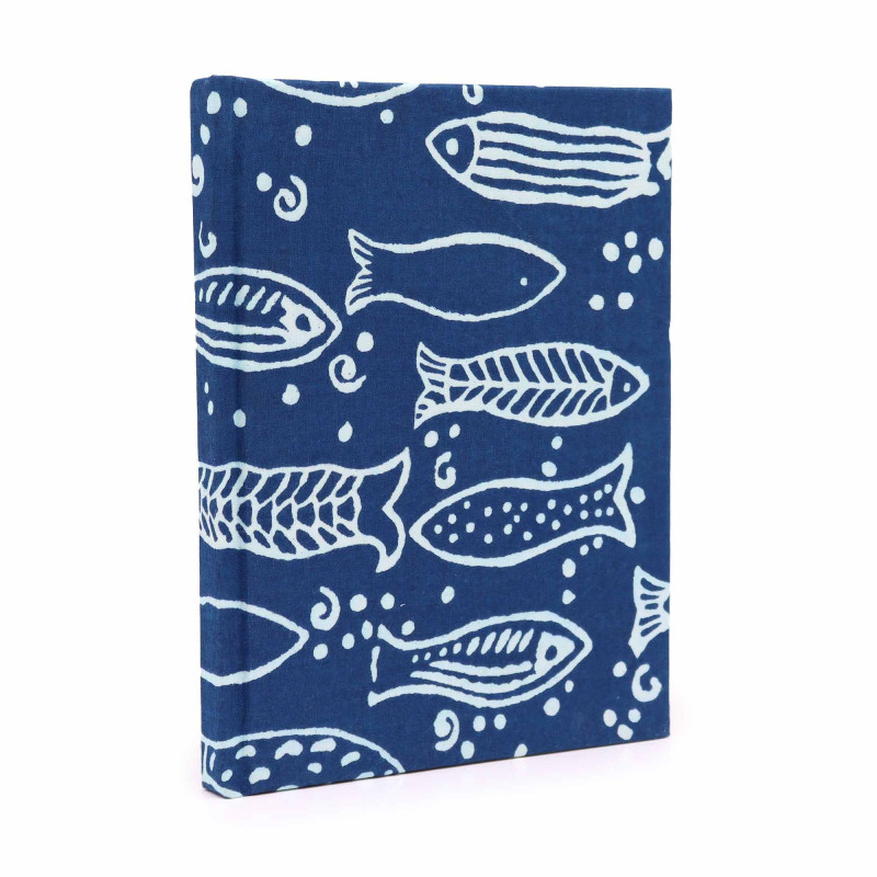 Cahiers reliés en coton 20x15cm - 96 pages - Indigo Fish