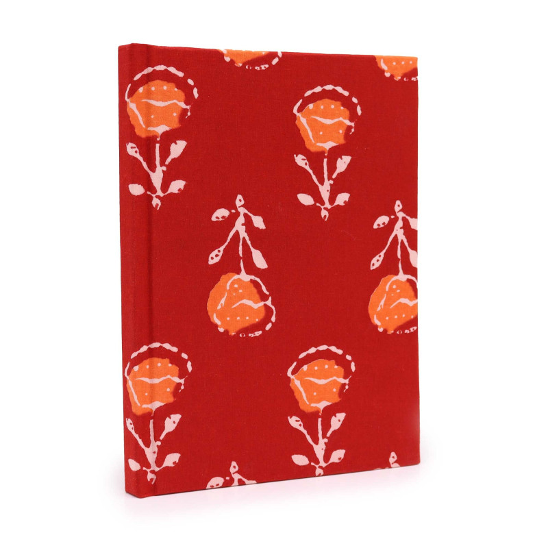 Cahiers reliés en coton 20x15cm - 96 pages - Roses