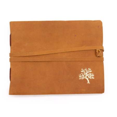 Carnet de croquis en cuir Golden Tree - 144 pages - 18x23cm