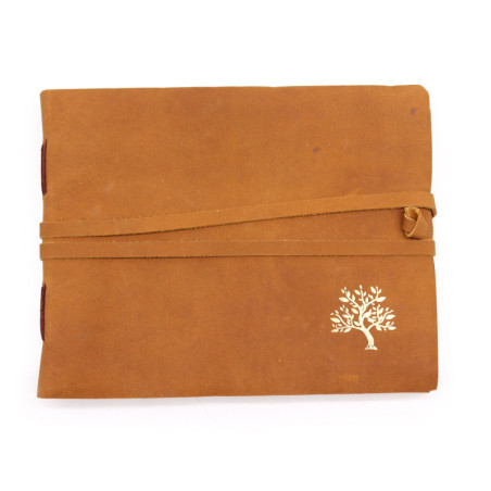 Carnet de croquis en cuir Golden Tree - 144 pages - 18x23cm