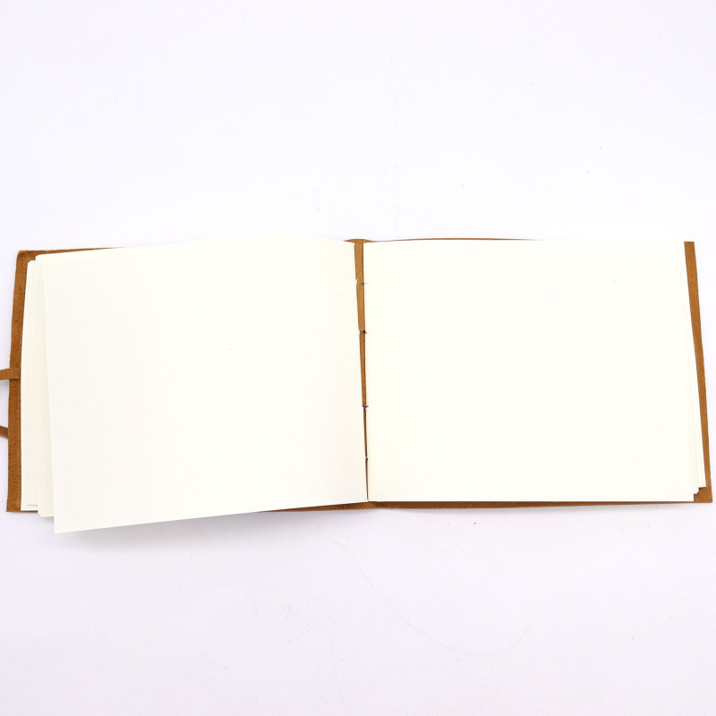 Carnet de croquis en cuir Golden Tree - 144 pages - 18x23cm