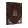 Livre Heafty Brown Tan - Décor Zinc Rose - 200 pages à bords frangés - 26 x 18 cm