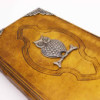 Livre Heafty Coffee Tan - Décor Hibou Zinc - 200 pages à bords frangés - 26 x 18 cm