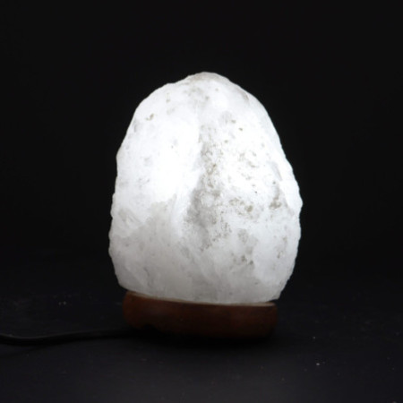 Lampe en cristal de roche de sel de l'Himalaya - environ 1,5 à 2 kg