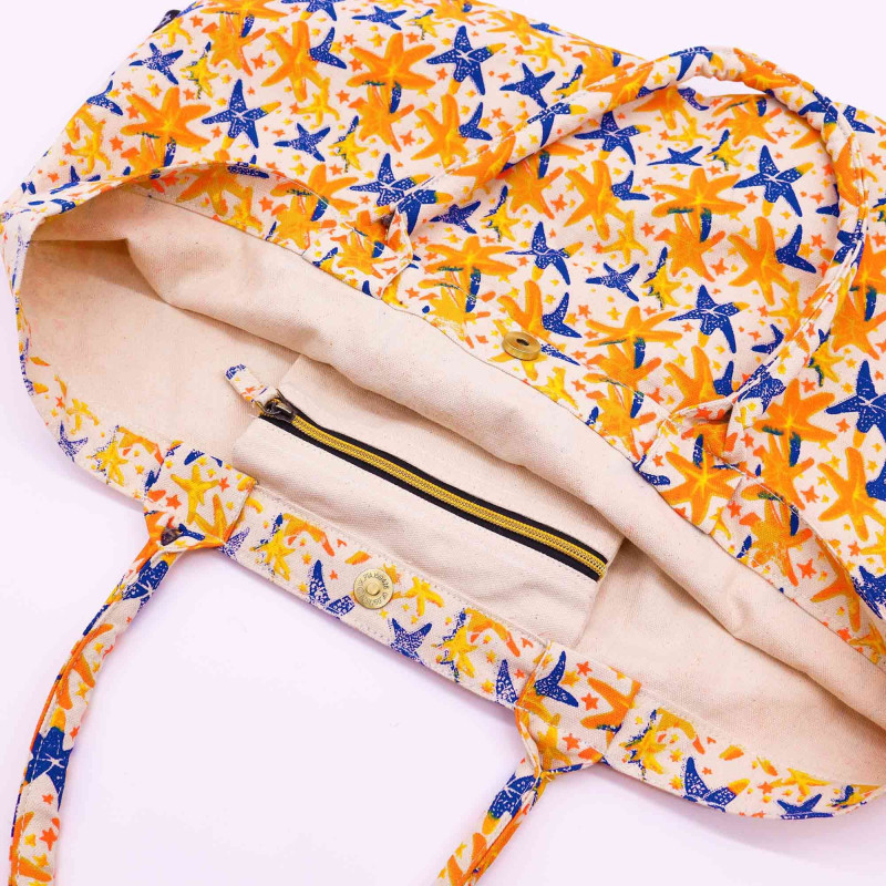 Grand sac lumineux - Étoile de mer abstraite